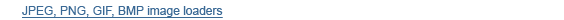 JPEG, PNG, GIF, BMP image loaders
